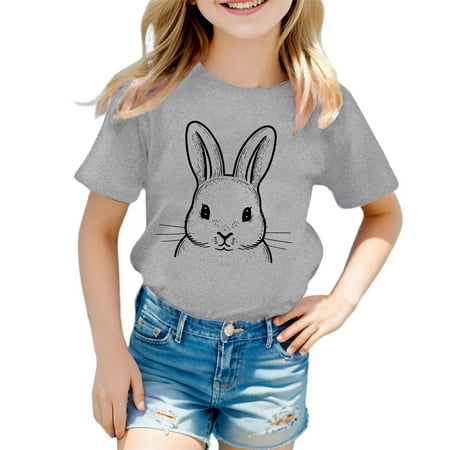 

Easter Bunny Shirt Toddler Girls Happy Easter T Shirt Kids Cute Bunny Rabbit Graphic Tees Tops Girls Heart Shirt Toddler Girl Shirt 18 Month T Shirt Running Shirts for Girls Junior Long Sleeve Tops