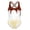 Brown, variant on One Piece Swimsuit for Girls 7-8 Scalloped Ribbed Tankini Set Quick Drying Solid Color Bathing Suit for Girls Spaghetti Strap Swimwear with Cover Up Skirt