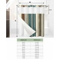 thumbnail image 6 of No Hook Shower Curtain with Snap-in Liner, Teal Boho Stripes Waterproof Fabric Bathroom Curtains, Modern Bohemia Brown Beige Texture Bath Curtains & Mesh Top Window Standard 72''x72'', 6 of 6