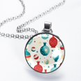 thumbnail image 2 of Bowling Women's Glass Circular Pendant Necklace, 2 of 5