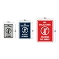 thumbnail image 2 of Portrait Round No Soliciting Please Go Away Sign (Navy Blue/Gold) - Medium, 2 of 7