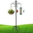 thumbnail image 1 of Ganchos de Pastores de 92 Pulgadas para Exteriores, Postes de Comedero para Pájaros Engrosados con 5 Puntas para Colgar Cestas de Plantas, Linternas, Decoración de Bodas, 1 of 7