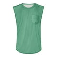 thumbnail image 4 of BRDFRL Sleeveless Shirts for Men Vintage Crew Neck Gym Tops Green XL, 4 of 5