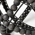 thumbnail image 5 of 9" Black Wooden Bead and Metal Orb Sculpture, 5 of 6
