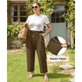 thumbnail image 5 of CASSIE LIZ Womens Plus Size Curvy Summer Wide Leg Palazzo Pants Beach Vacation Drawstring Trousers 4XL 24W 26W, 5 of 10