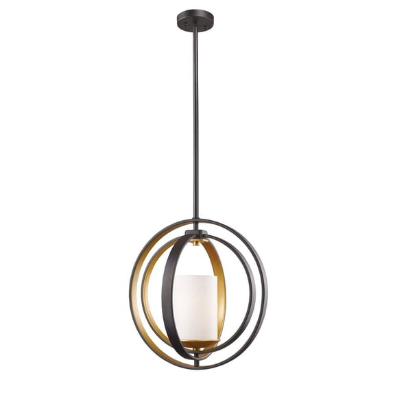 6002MP-BZGD-Z-Lite-Ashling - 1 Light Mini Pendant Bronze Gold  Bronze Gold Finish with Matte Opal Glass