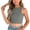 Gray, variant on Girls Cotton Casual Athletic Tank Tops Summer Crewneck Slim Cropped Sleeveless Tshirts Kids Stretch Comfy Solid Color Camisole