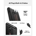 thumbnail image 2 of Power Bank VEEKTOMX de 10000 mAh con cables integrados y enchufe de pared, 2 of 8