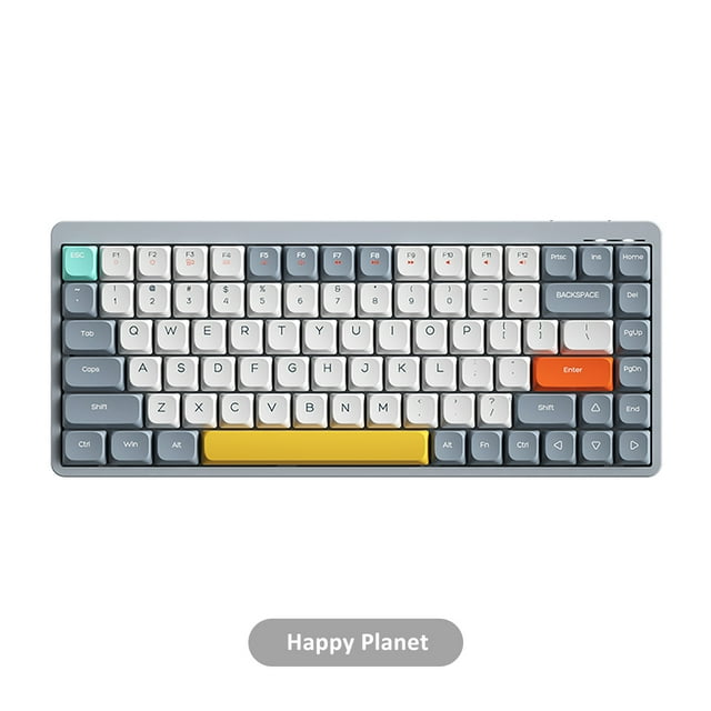 iBlancod Wireless Tri-Mode Mechanical Keyboard YK75 with 84 Keys, 5 Brightness Levels, 17 Lighting Effects, Instant Win/Mac Switching, All-Key Anti-Ghosting, Built-in Rechargeable Battery, Compatible