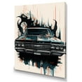 thumbnail image 2 of Designart "Black And Cream Expressions Of Classic Cars" Retro Car Canvas Art Print, 2 of 5