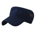 thumbnail image 3 of WHEANG Flat Top Baseball Cap Solid Color Outdoor Breathable UV Protection Sun Hat Oversized Casual Fashion Visor Hat Lightweight Sweat-Wicking Daily Outdoor Sports Hat Blue, 3 of 5