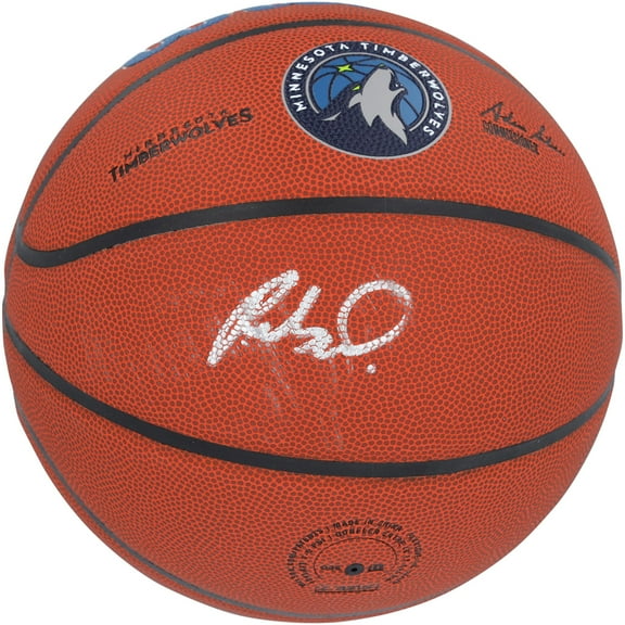 Rob Dillingham Minnesota Timberwolves Autographed Wilson Team Logo Basketball - Fanatics Authentic Certified