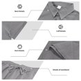 thumbnail image 6 of Awwp Men's Linen 2 Piece Outfits Short Sleeve Shirts & Long Pants Set Casual Loose Summer Matching Vacation Suit Dark Gray Size: 2Xl, 6 of 7