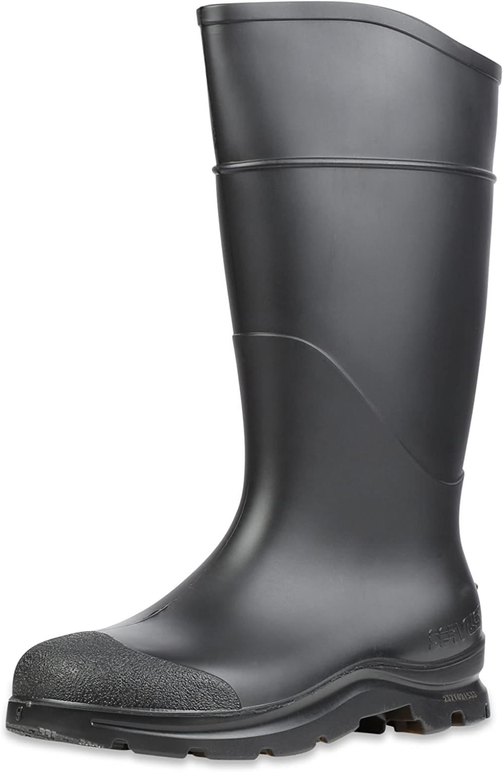 Sz 13 R24013-K2-WH08*A CLC Rain Wear R24013 Over the Sock Black PVC Rain Boot 