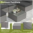thumbnail image 5 of SOLAURA 7 Piece Outdoor Patio Furniture Sofa Set, Gray Wicker Sectional Sofa Conversation Set with Glass Coffee Table and Cushions(Gray), 5 of 7