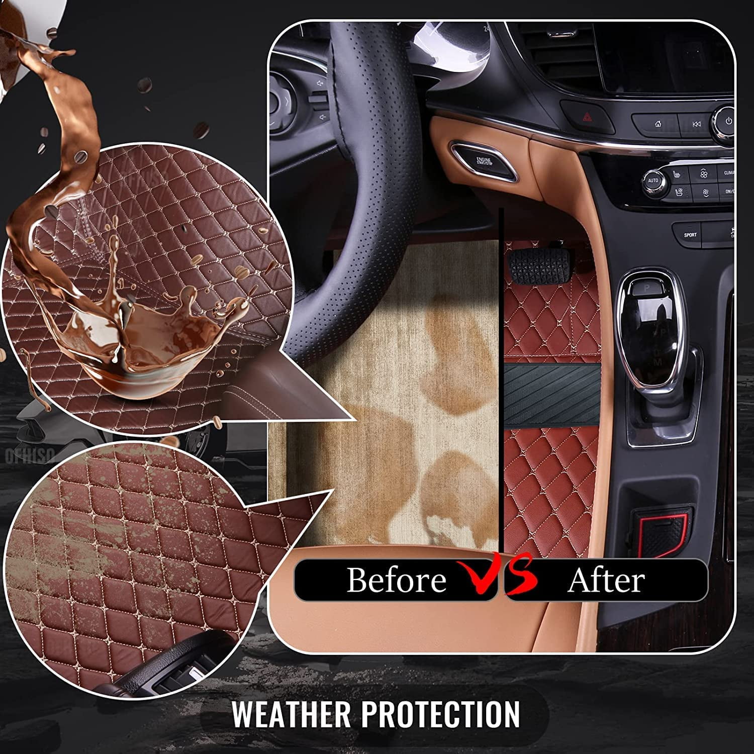 Custom Car Floor Mats All Weather Leather Fit For Mercedes-Benz