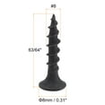 thumbnail image 2 of Uxcell #8 x 63/64-inch Wood Screws Carbon Steel Self Tapping Black 50 Pack, 2 of 5