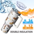 thumbnail image 5 of OBREWU Cartoon Dachshund Tumbler with Handle and Lid,Cartoon Dachshund 40oz Double Wall Vacuum Insulated Tumbler,Cups Gift for Women and Men, 5 of 7
