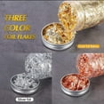 thumbnail image 4 of Farfi Gold Foils Flakes Sequins 5g Decorative Gold Foil DIY Nail Relief Art Painting Rose Foil Scraps Decorative DIY Nail Art Paiting Decorating (Silver 1 Bottle), 4 of 7