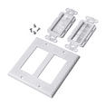 thumbnail image 5 of 2X 2-Gang Wall Plate, Brush Style Opening Passthrough Low Voltage Cable Plate In-Wall Installation for Speaker Wires, 5 of 5