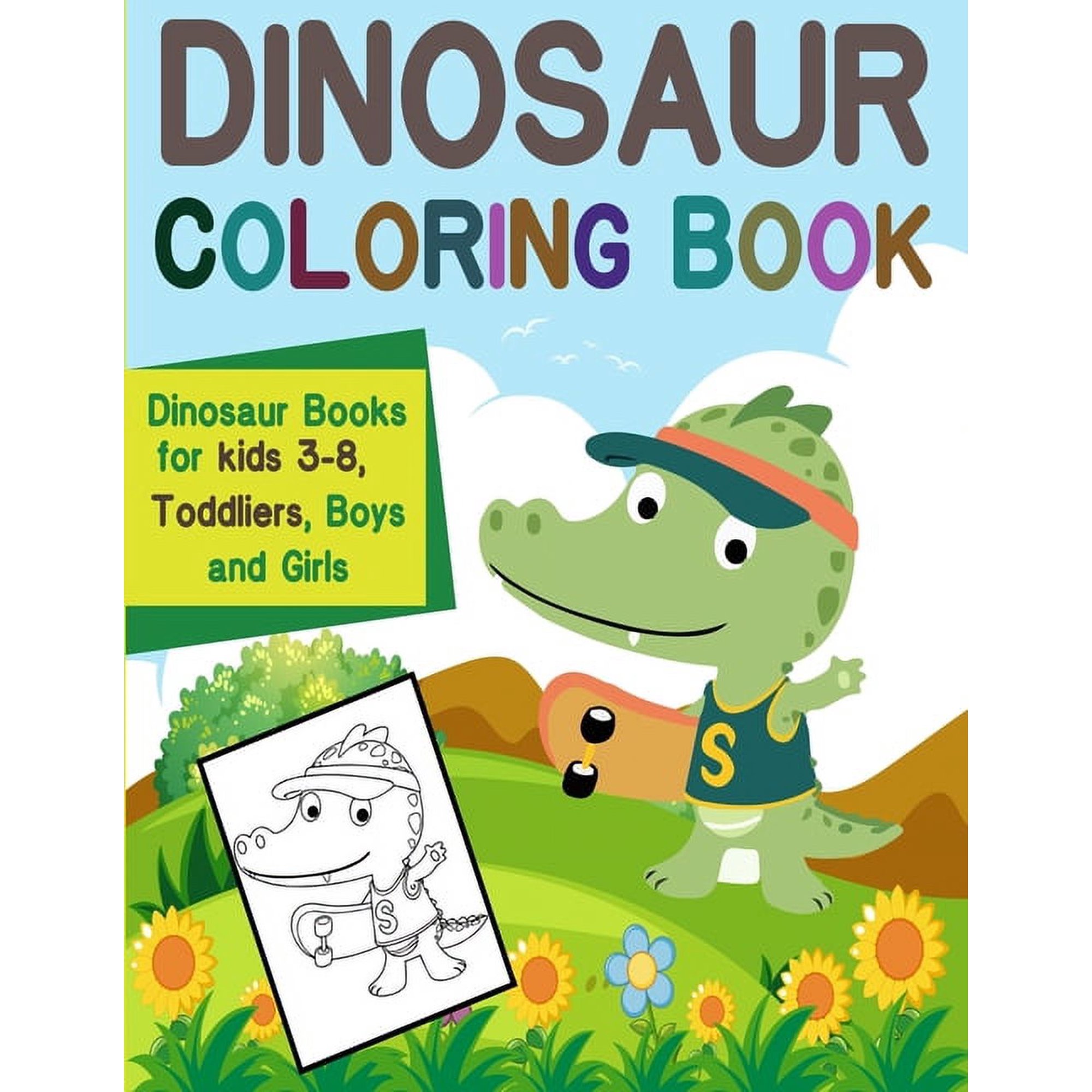 Dinosaur Coloring Book: Dinosaur Books for kids 3-8 Toddliers Boys and Girls: Dinosaur Coloring Book (Paperback)