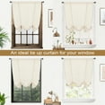 thumbnail image 5 of DriftAway Solid Color Linen Sheer Voile Tie Up Decorative Linen Textured Curtains Adjustable Balloon Curtains Rod Pocket Roman Curtains for Small Windows 25 Inch by 47 Inch Beige, 5 of 8