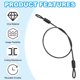 thumbnail image 4 of Cable de acero inoxidable recubierto de vinilo Uxcell con lazos, cadena de seguridad de alambre flexible para bloqueo de iluminación exterior negro 1/8" 1.6ft, 4 of 7