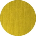 thumbnail image 1 of Ahgly Company Machine Washable Indoor Round Oriental Yellow Industrial Area Rugs, 8' Round, 1 of 4