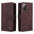 thumbnail image 3 of Case for Samsung Galaxy Note 20 5G Cover Zipper Pocket Wallet Case Magnetic Protective - Braun, 3 of 5