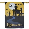 thumbnail image 3 of Northlight Spooky House Halloween Outdoor House Flag with Bats and Witch 28" x 40", 3 of 7