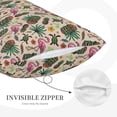 thumbnail image 3 of Pofeuu Tropical Mask Flamingo Print Polyester Microfiber Plush Pillowcases, Super Soft and Cozy Pillow Case Covers with Envelop Closure（Pillow core not included）-20"x30", 3 of 6