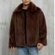thumbnail image 1 of Ceisia Luxurious Warm Men's Loose Fit Turn-Down Collar Faux Fur Jacket Gift, 1 of 9
