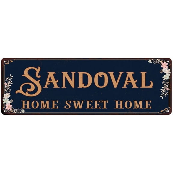 SANDOVAL Home Sweet Home Victorian Gift 6x18 Metal Sign 206180046857
