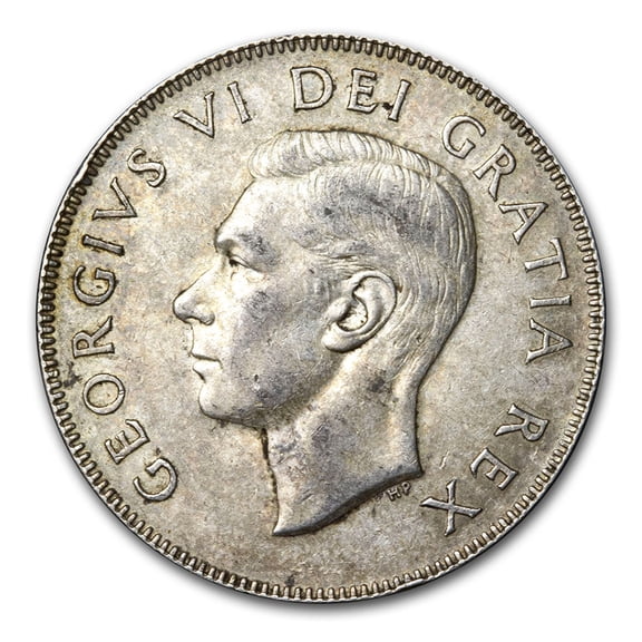 1948-1952 Canada Silver 50 Cents George VI Avg Circ