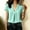 Green, variant on Ayolanni Flowy T Shirts for Women Business Short Sleeve V-Neck Solid Blouse Fitted Ladies Rolled Shirts 2026 Summer Tops Blue L