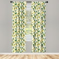 thumbnail image 3 of Ambesonne Food Curtains, Cartoon Fruits Pineapples, Pair of 28"x63", Multicolor, 3 of 5