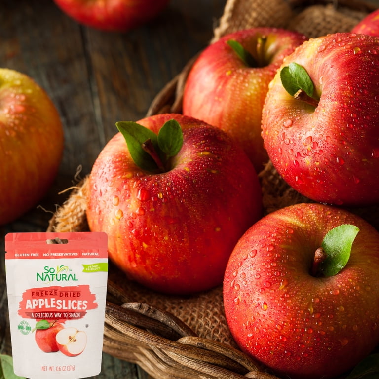 L&BB So Natural Freeze Dried Apple Slices, Gluten Free, Vegan, No