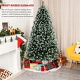 thumbnail image 4 of Legooin 7.5FT Pre-lit Christmas Tree with Pine Cones, 1346 PVC Branch Tips+550 Warm White Lights, Hinged Artificial Tree for Christmas Decor, 4 of 7