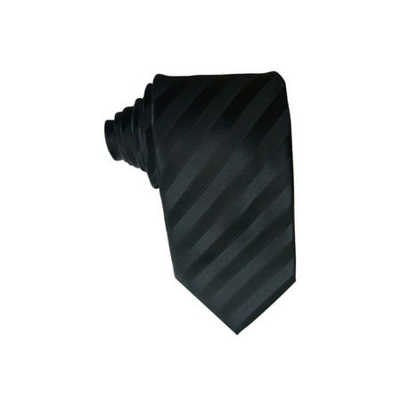 - Black Matte and Glossy Striped Neck Tie