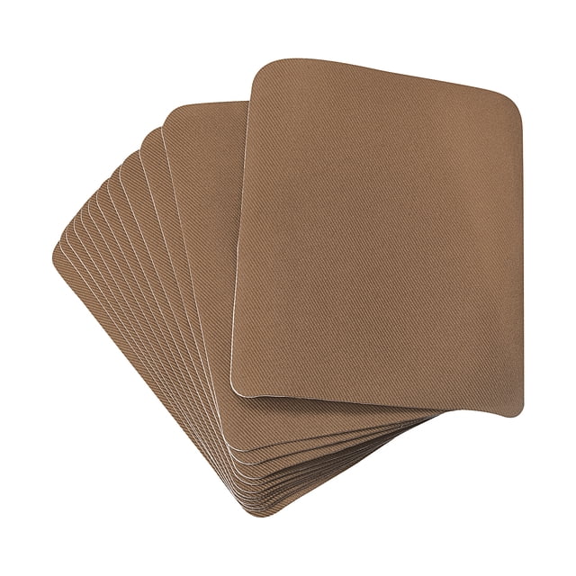 Parches termoadhesivos de tela Unique Bargains Camello 4.9'x3.7' Paquete de 12
