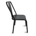 thumbnail image 4 of Sillas metálicas para restaurante, cafetería o comedor modelo  Nisso asiento de lamina respaldo de Metal con lamina Color Negro Moblibar Moderno, 4 of 4