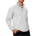 thumbnail image 2 of Men's Quarter Zip Sweater Textured Knit Business Casual Pullover, 2 of 5