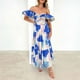 thumbnail image 1 of WILLBEST Vestidos de Verano para Mujer, Modernos, Bohemios, con Estampado Floral, Cuello Redondo, Manga Corta, Cuello En V, Vestido Largo Extra Grande, 1 of 3