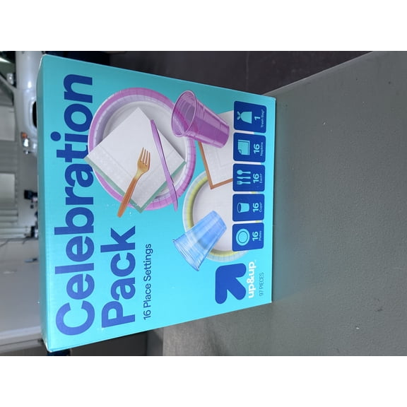 Disposable Table Top Celebration Pack - 97ct - up&up (Please be advised that sets may be missing pieces or otherwise incomplete.)