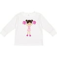 thumbnail image 3 of Inktastic Cheerleaders, Cute Girl, Brown Hair, Cheerleading Girls Long Sleeve Toddler T-Shirt, 3 of 5