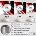 thumbnail image 4 of Designart "Endless Ripples Red and Black I" Modern Waves Square Mirror For Wall Decor - Large Red Square Printed Wall Mirror Art - Square Modern Mirror - Wall Mounted Square Large Mirror, 4 of 5