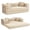 Beige, variant on OUGRAZ 76.4" Convertible Sofa Bed, Boneless Couch for Living Room, No Assembly Sleep Sofa Bed, Orange