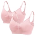 thumbnail image 3 of Sujetador de lactancia para mujer, conjunto de 2 piezas con clip sin costuras, almohadilla push-down, sujetador para mujeres embarazadas, 3 of 6