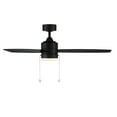 thumbnail image 4 of Atlantis Indoor and Outdoor 3-Blade Pull Chain Ceiling Fan 52in Matte Black with 3000K LED Light Kit, 4 of 5