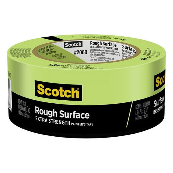 1 Pc, Scotch 1.88 In. W X 60.1 Yd L Green Extra Strength Masking Tape 1 Pk